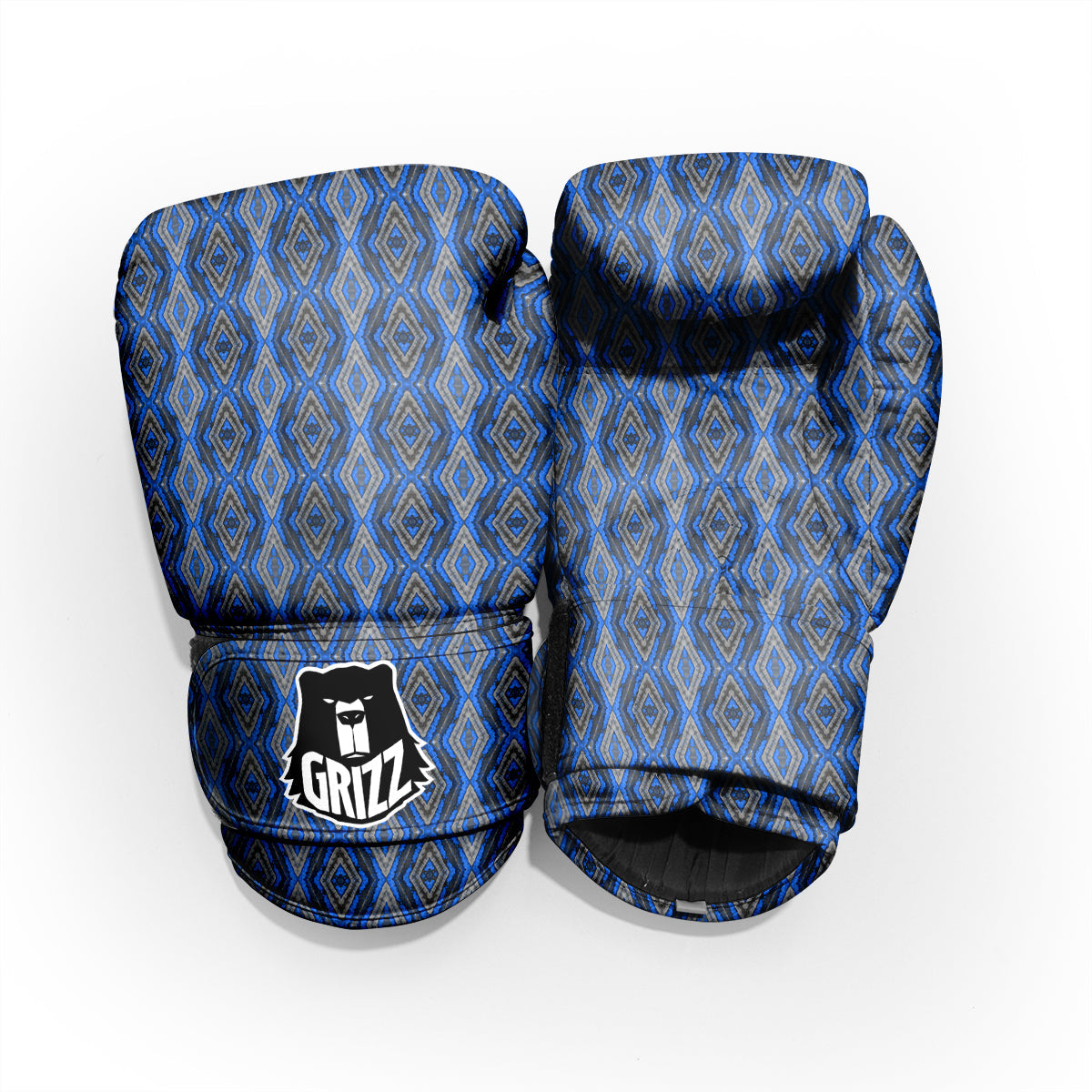 Aztec Trippy Turquoise Ethnic Print Pattern Pro Boxing Glove