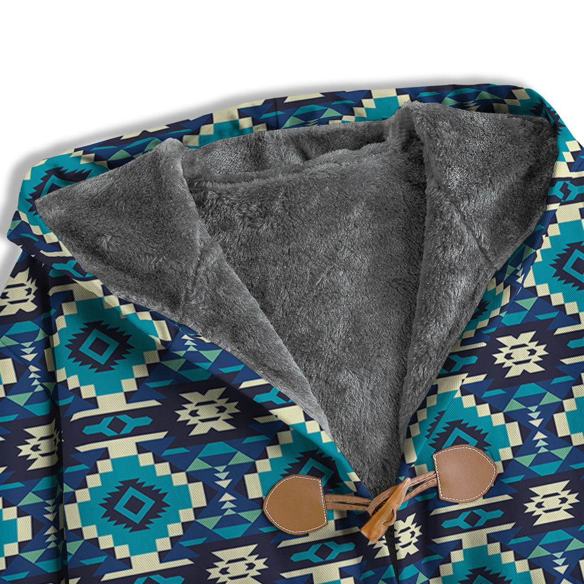 Aztec Turquoise And Blue Print Pattern Men's Windbreaker Jacket-grizzshop