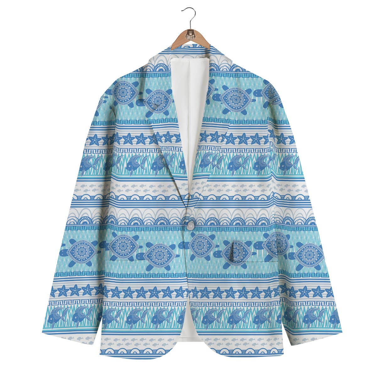 Aztec Turtle Men's Blazer-grizzshop