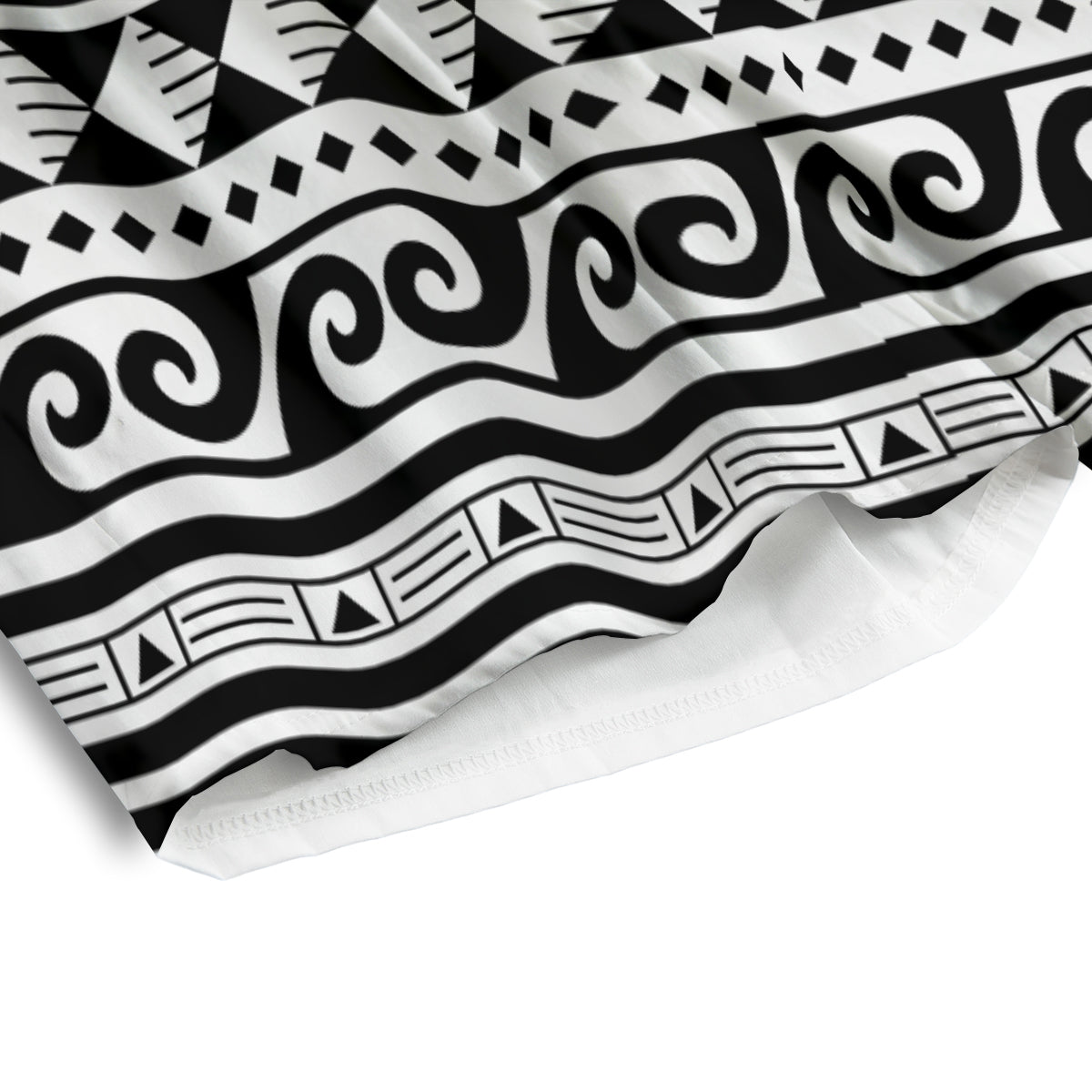 Aztec White And Black Print Pattern Men's Athletic Shorts