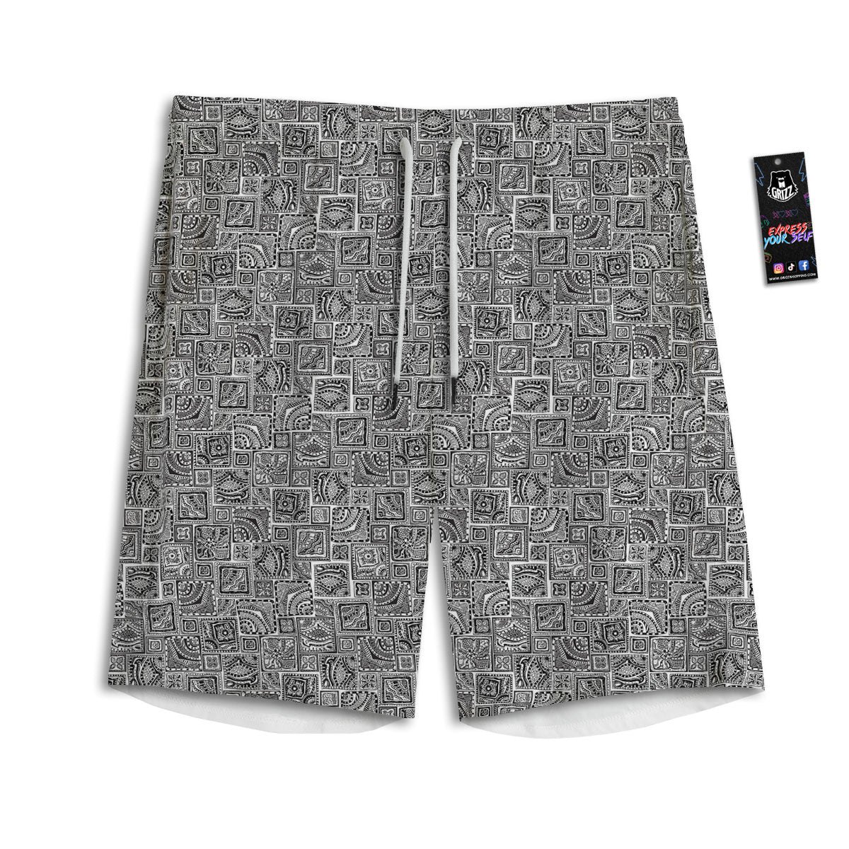 Axolotl Pastel Print Pattern Men's Athletic Shorts