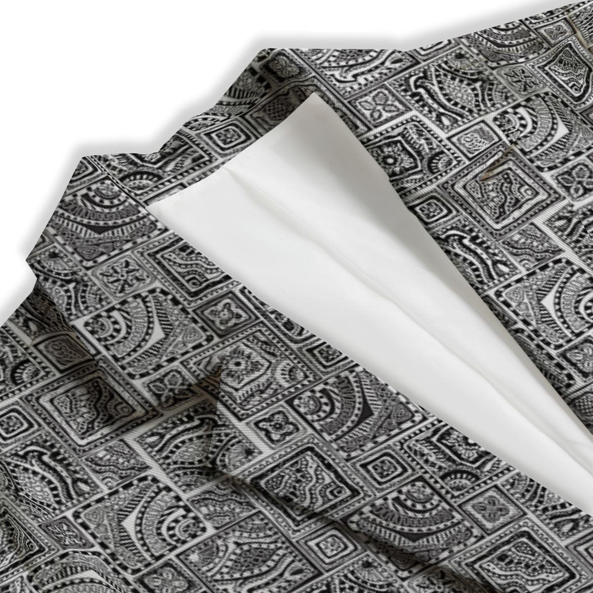 Aztec White And Grey Print Pattern Women's Blazer-grizzshop