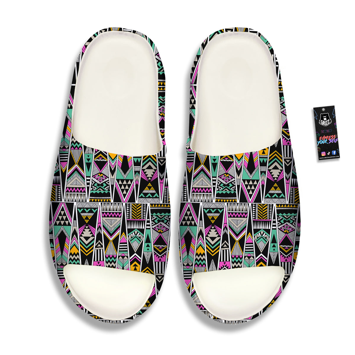 Aztec Tribal Vintage Print Pattern Sandals-grizzshop