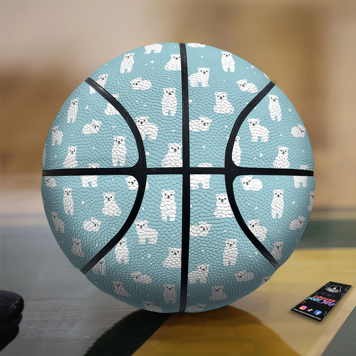 Baby Bear Cartoon Cute Print Pattern Basketball-grizzshop