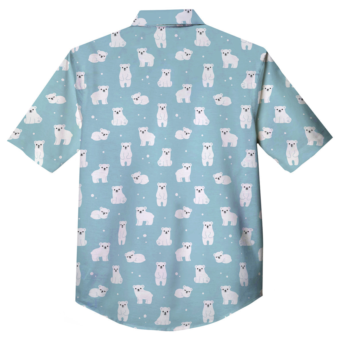 Baby Bear Cartoon Cute Print Pattern Button Up Shirt-grizzshop