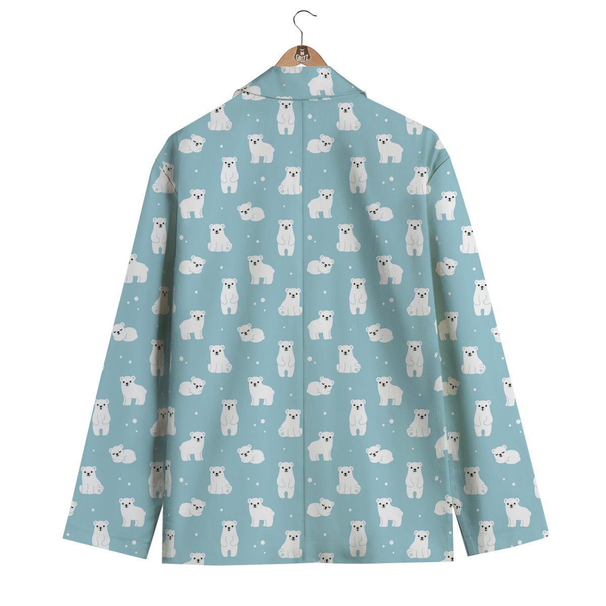 Baby Bear Cartoon Cute Print Pattern Men's Blazer-grizzshop