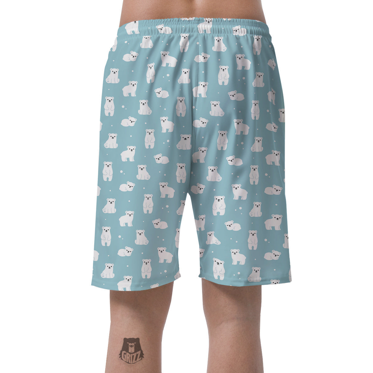 Baby Bear Cartoon Cute Print Pattern Men's Shorts-grizzshop