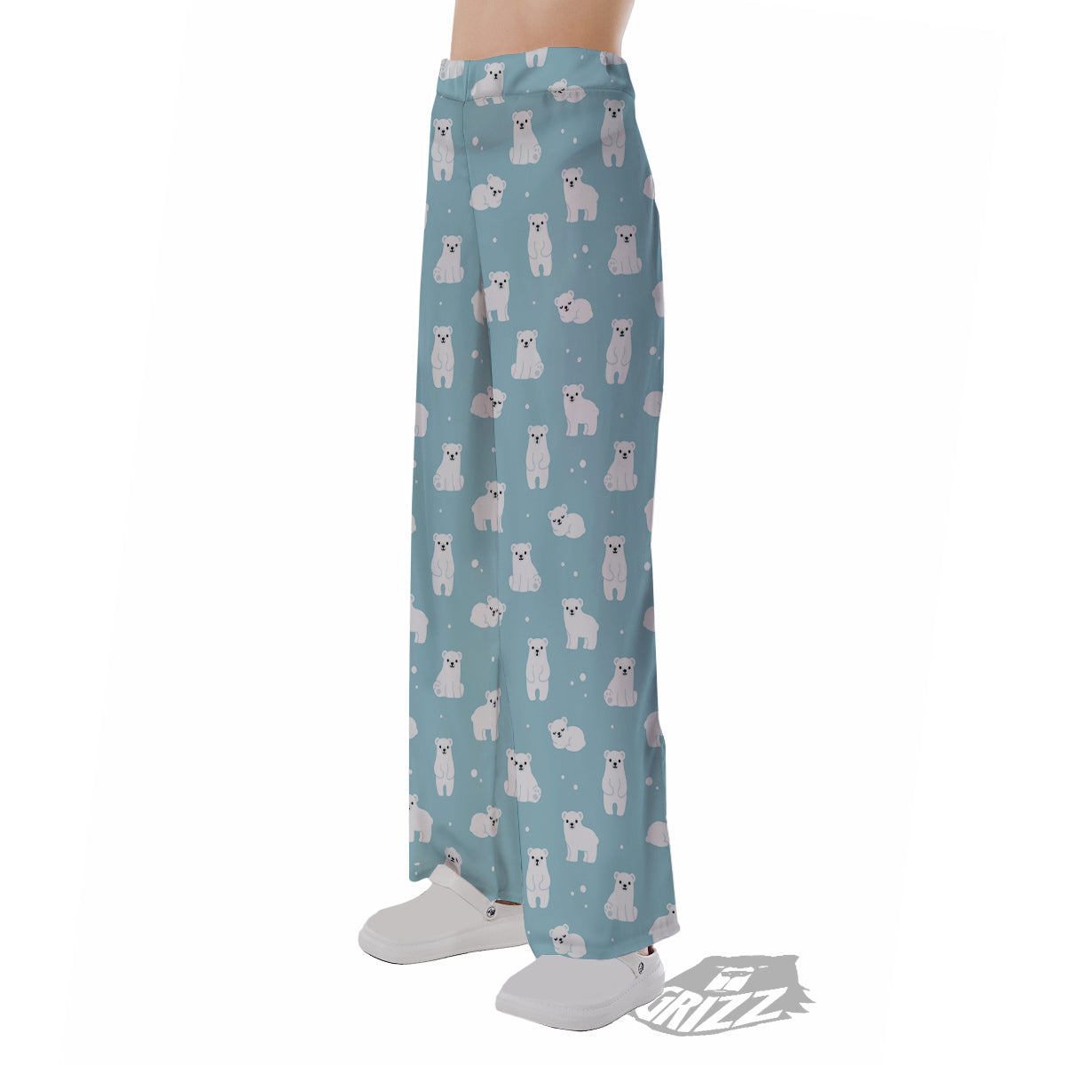 Baby Bear Cartoon Cute Print Pattern Pajama Pants-grizzshop