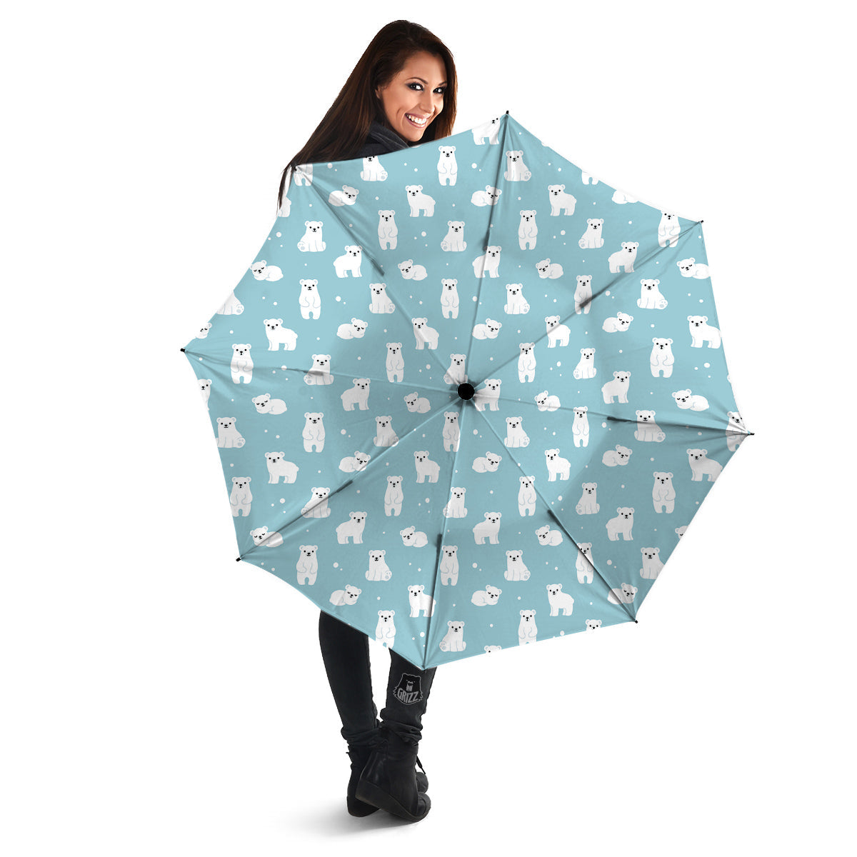 Baby Bear Cartoon Cute Print Pattern Umbrella-grizzshop