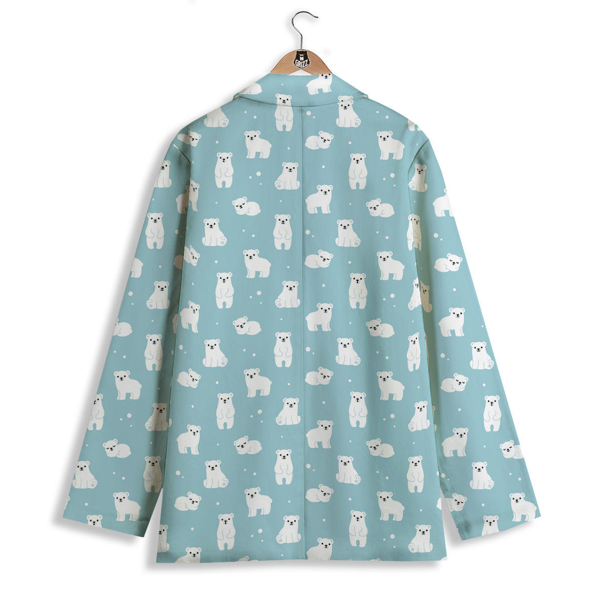 Baby Bear Cartoon Cute Print Pattern Women's Blazer-grizzshop