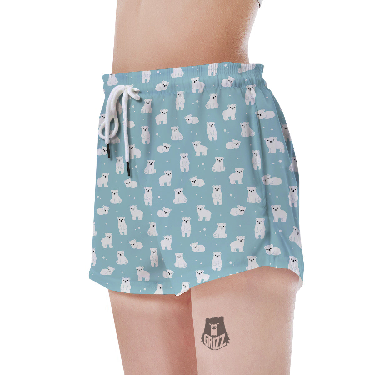 Baby Bear Cartoon Cute Print Pattern Women's Shorts-grizzshop