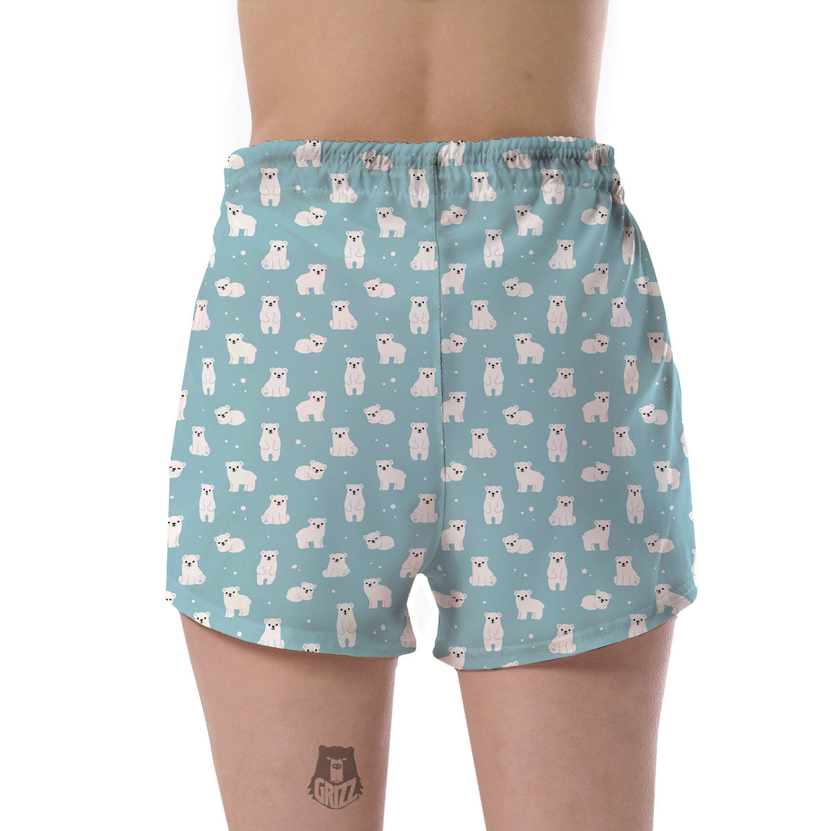 Baby Bear Cartoon Cute Print Pattern Women's Shorts-grizzshop