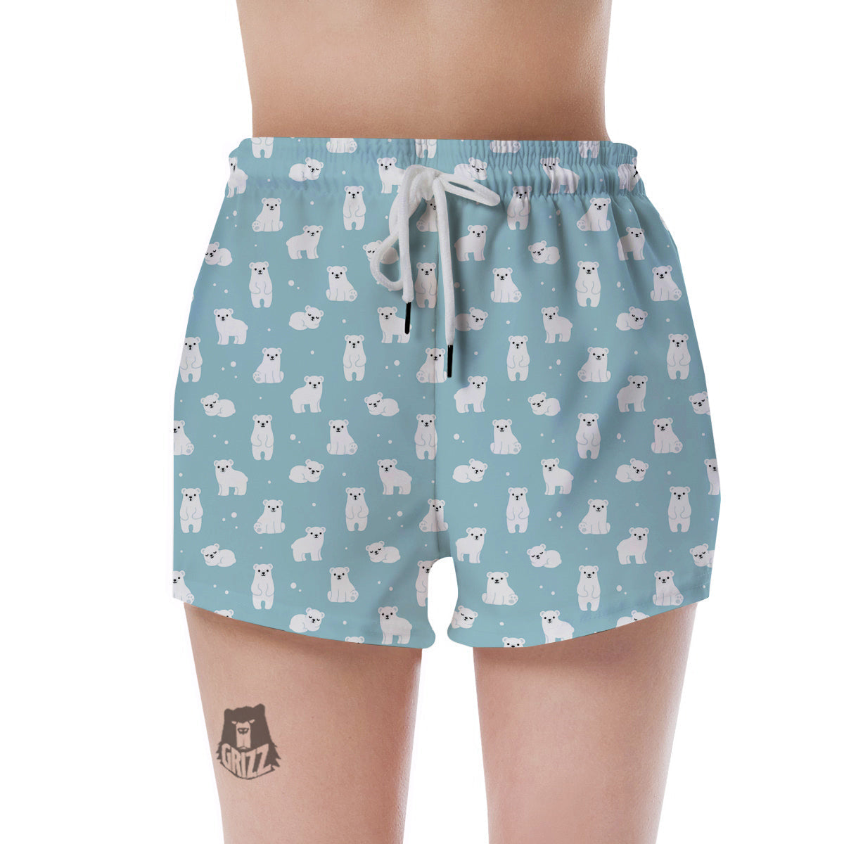 Baby Bear Cartoon Cute Print Pattern Women's Shorts-grizzshop