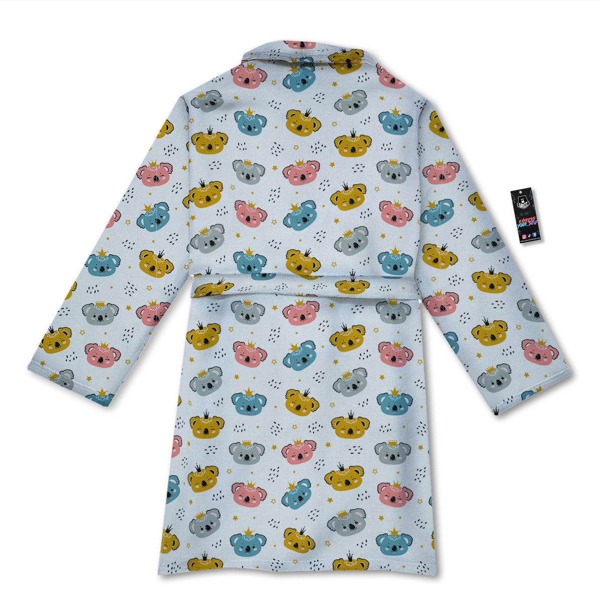 Baby Bear Colorful Cartoon Print Pattern Bathrobe-grizzshop