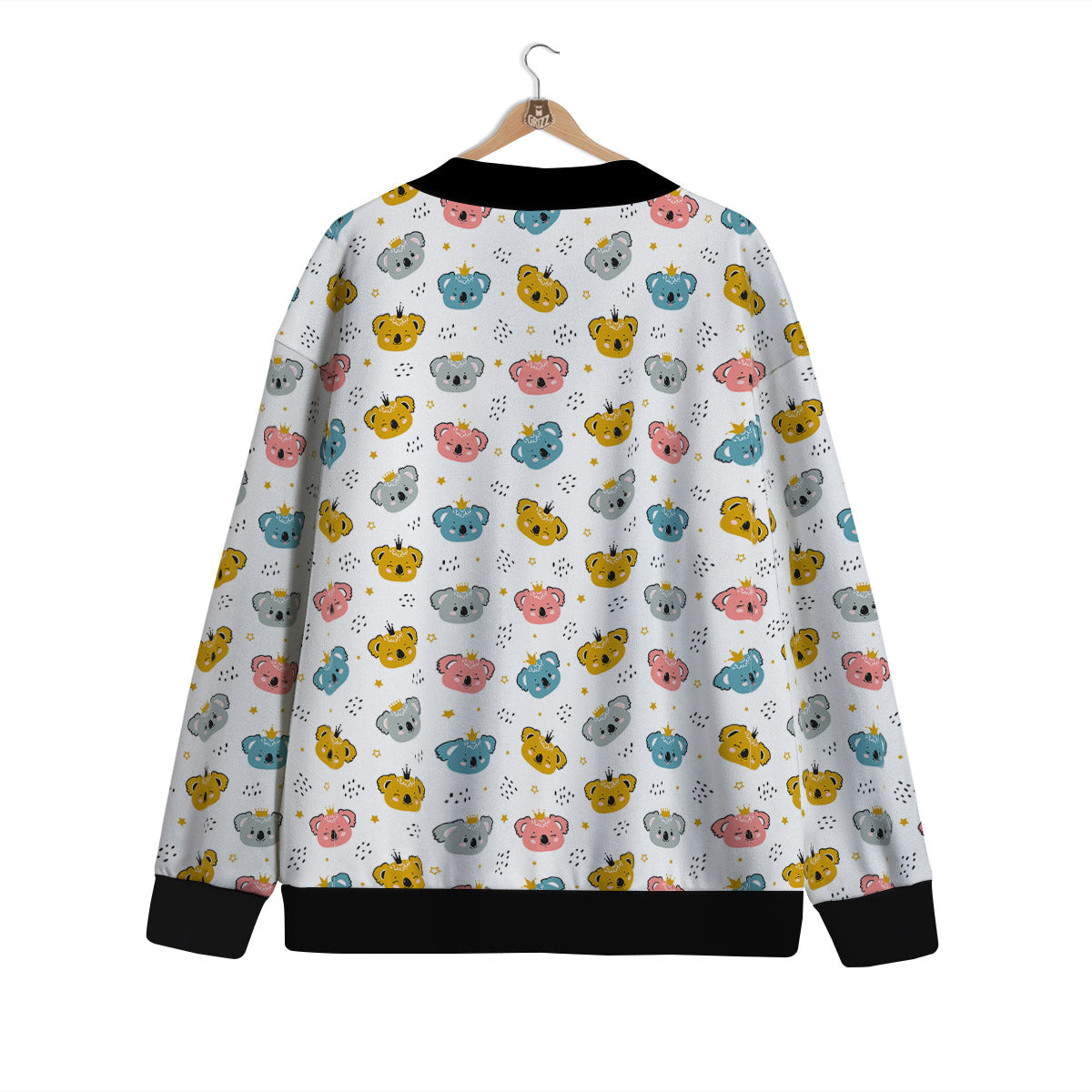 Baby Bear Colorful Cartoon Print Pattern Cardigan-grizzshop