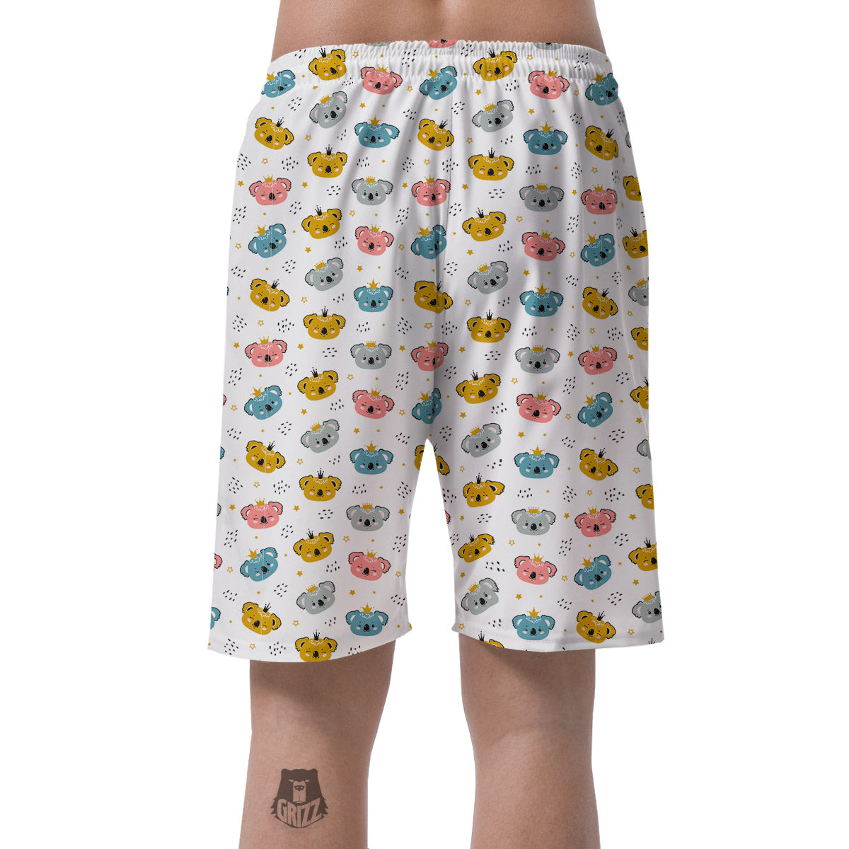Baby Bear Colorful Cartoon Print Pattern Men's Shorts-grizzshop