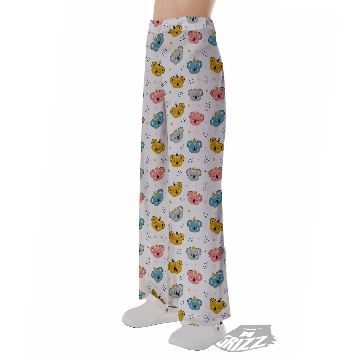 Baby Bear Colorful Cartoon Print Pattern Pajama Pants-grizzshop