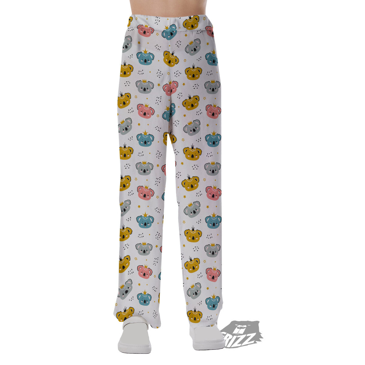 Baby Bear Colorful Cartoon Print Pattern Pajama Pants-grizzshop