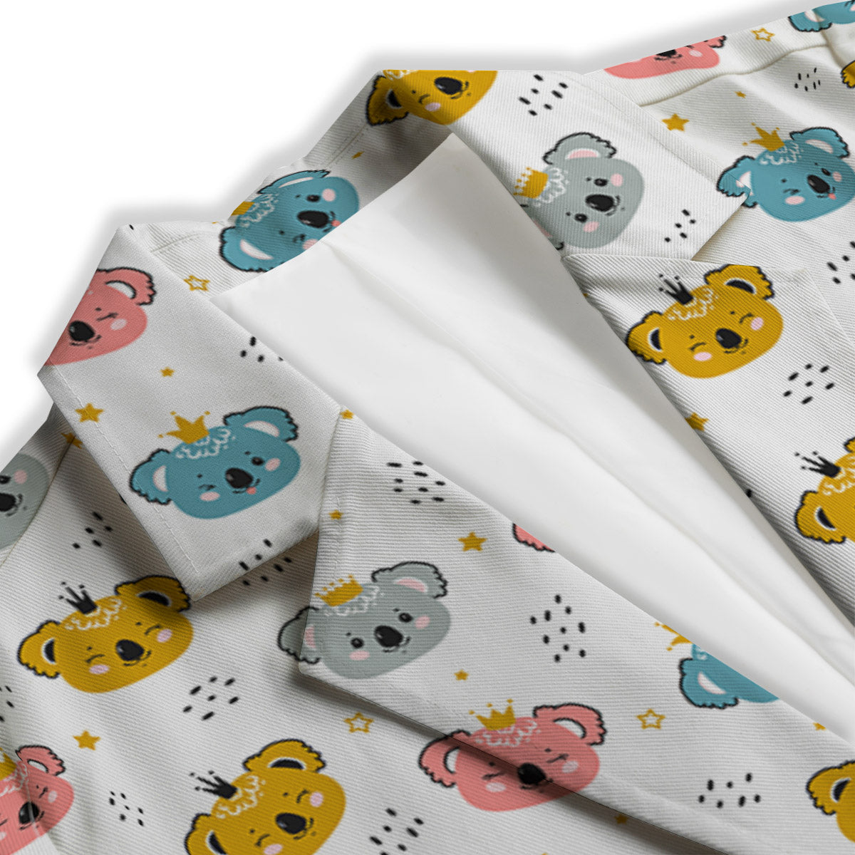Baby Bear Colorful Cartoon Print Pattern Women's Blazer-grizzshop