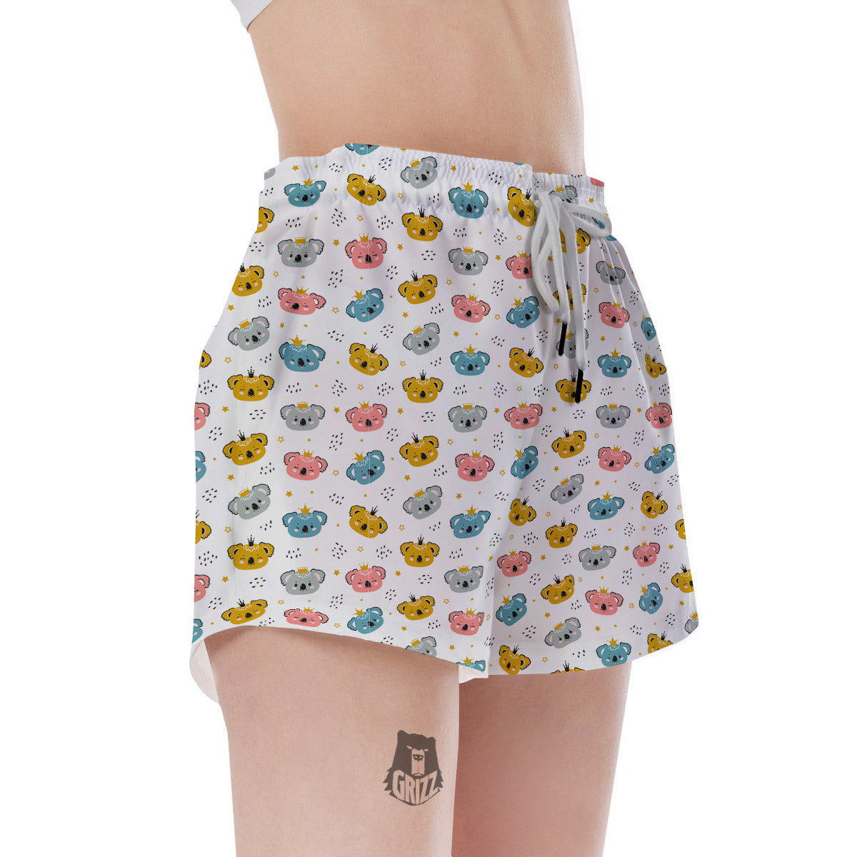 Baby Bear Colorful Cartoon Print Pattern Women's Shorts-grizzshop
