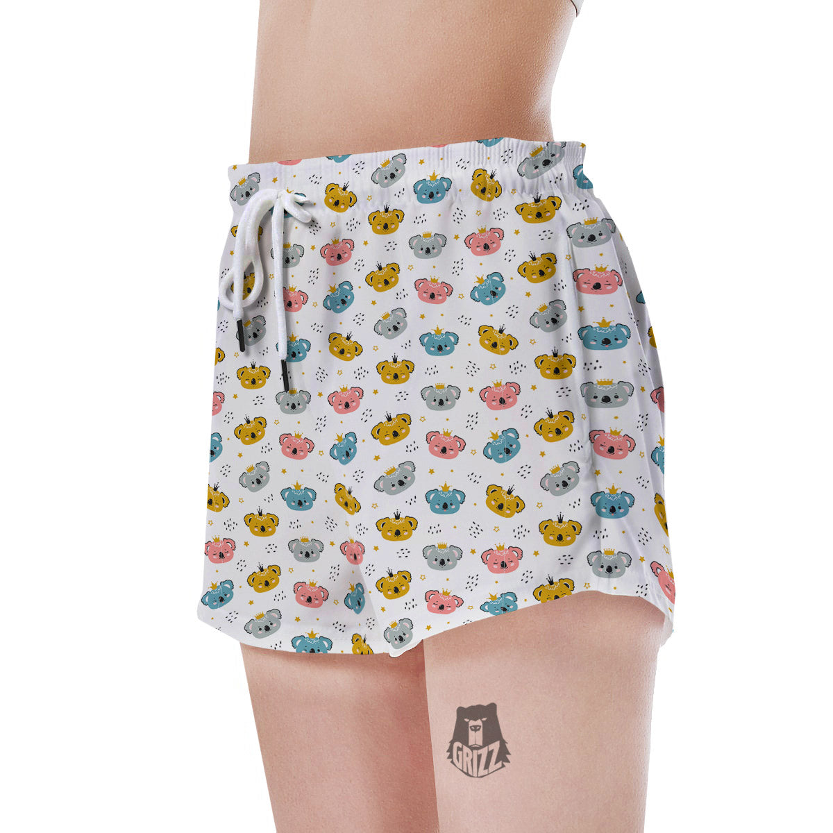 Baby Bear Colorful Cartoon Print Pattern Women's Shorts-grizzshop