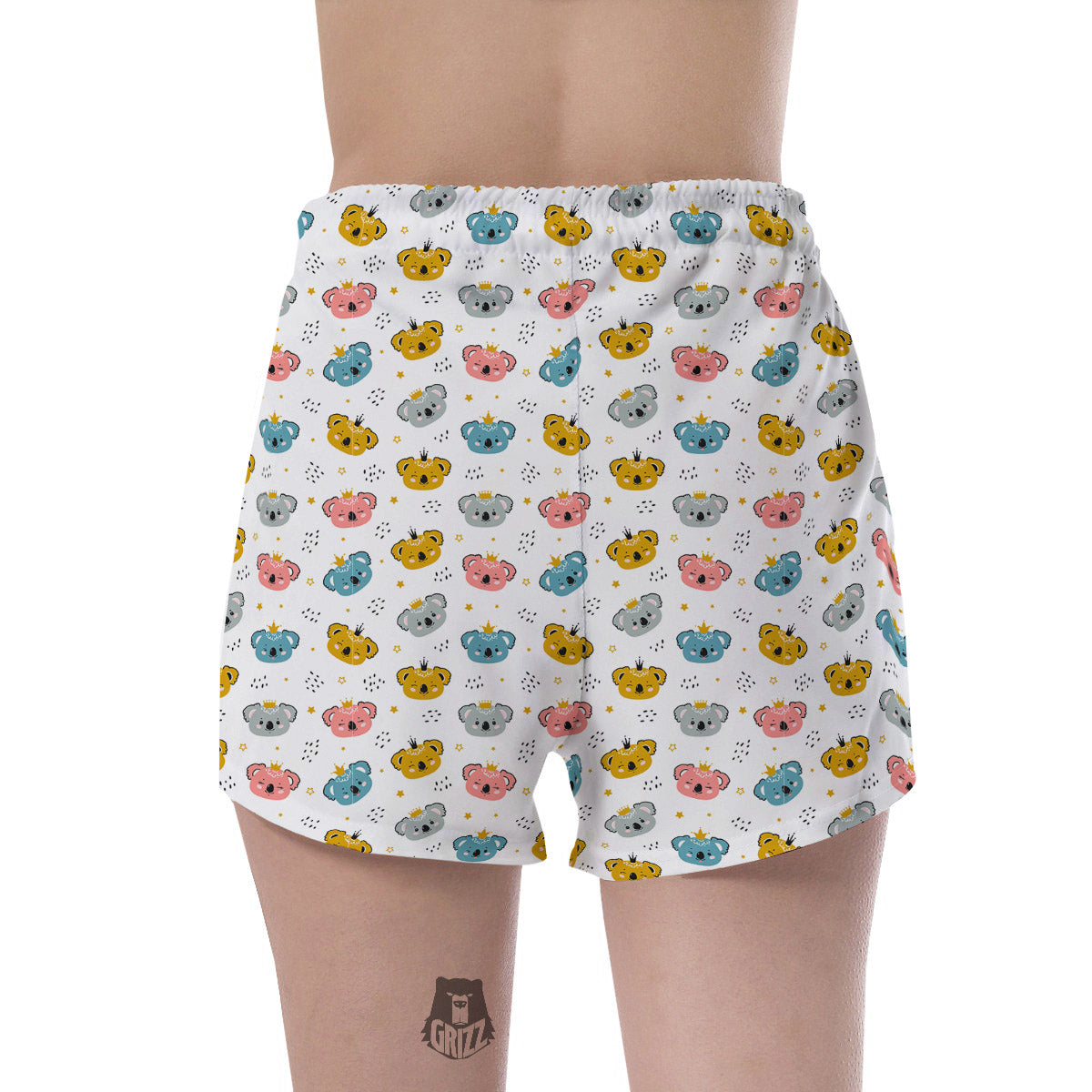 Baby Bear Colorful Cartoon Print Pattern Women's Shorts-grizzshop