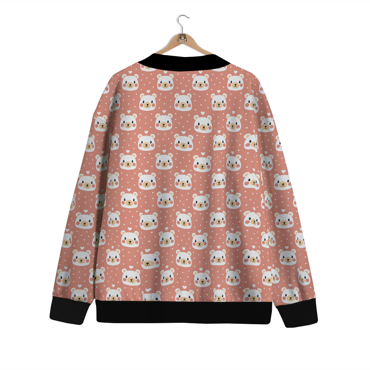 Baby Bear Cute Polka Dot Print Pattern Cardigan-grizzshop