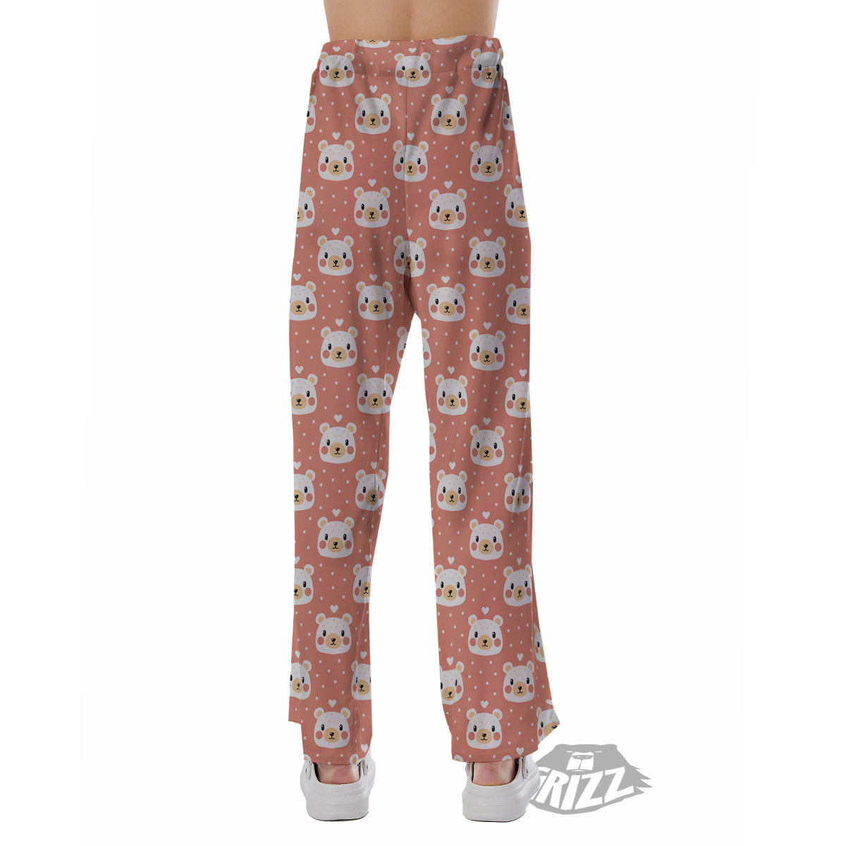 Baby Bear Cute Polka Dot Print Pattern Pajama Pants-grizzshop