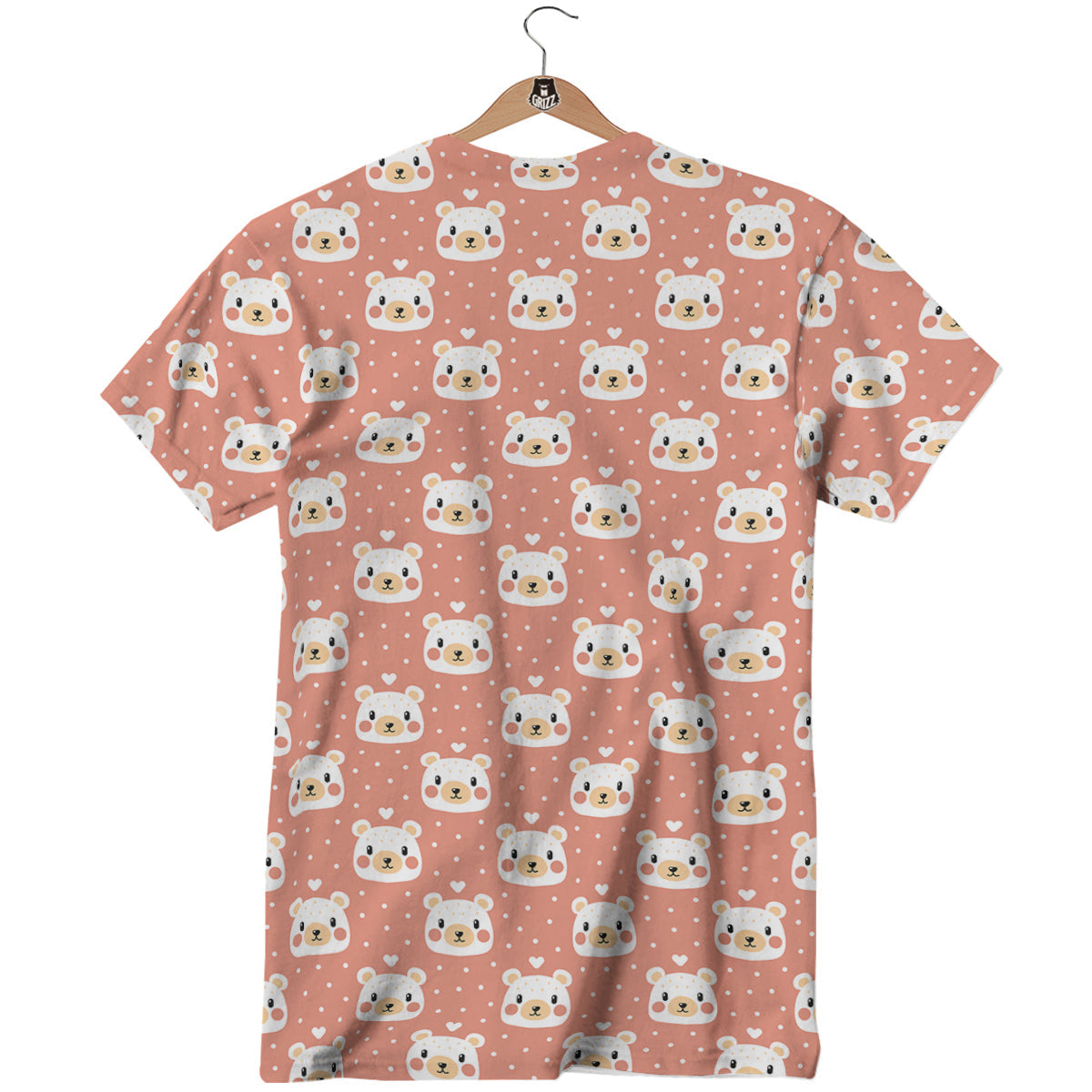 Baby Bear Cute Polka Dot Print Pattern T-Shirt-grizzshop