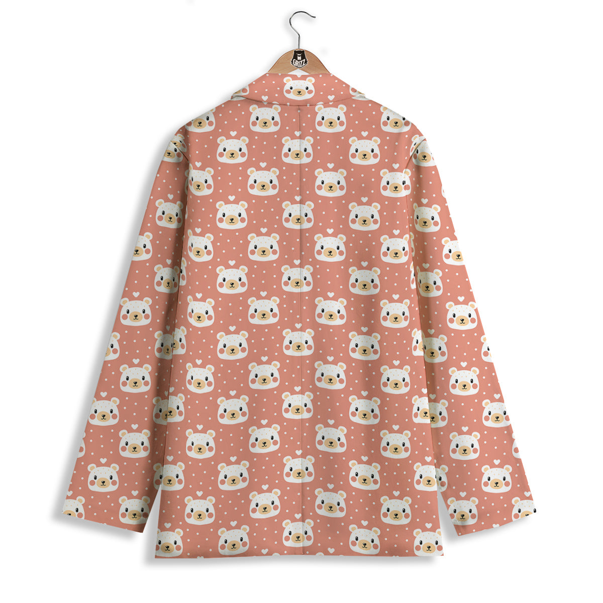 Baby Bear Cute Polka Dot Print Pattern Women's Blazer-grizzshop