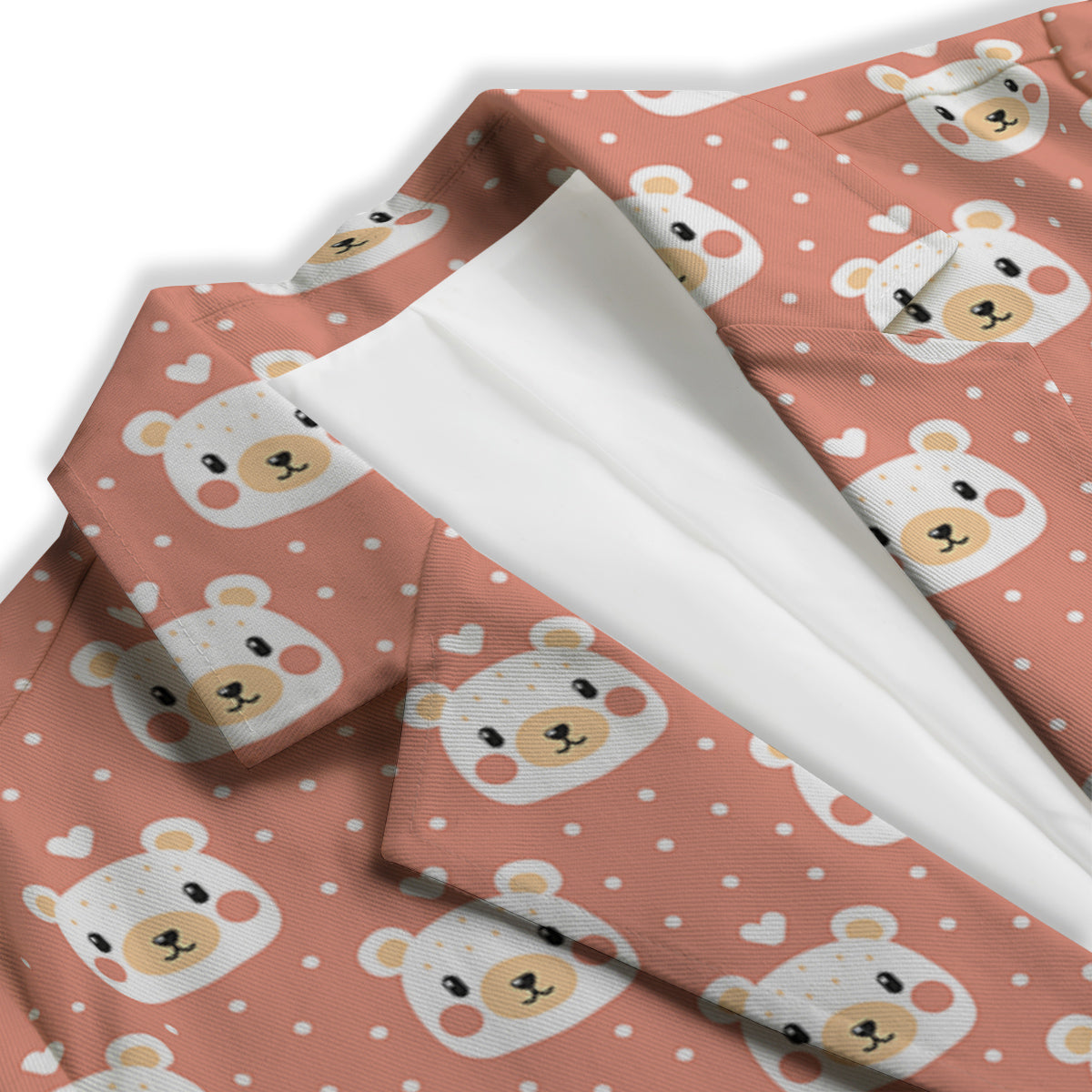 Baby Bear Cute Polka Dot Print Pattern Women's Blazer-grizzshop