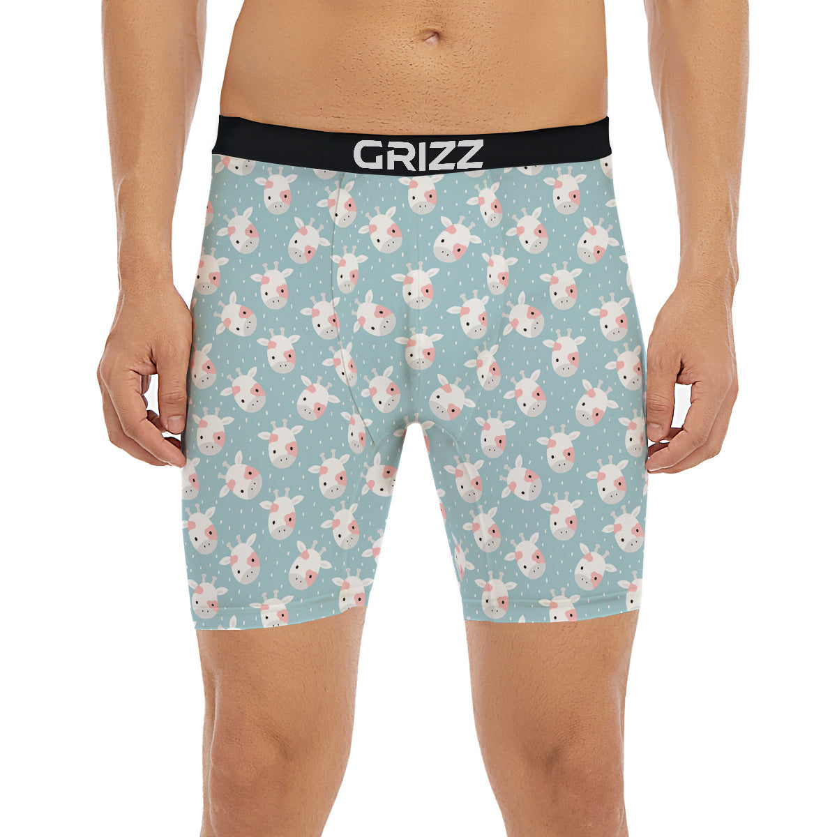 Baby Cow Cartoon Cute Print Pattern Boxer Briefs-grizzshop