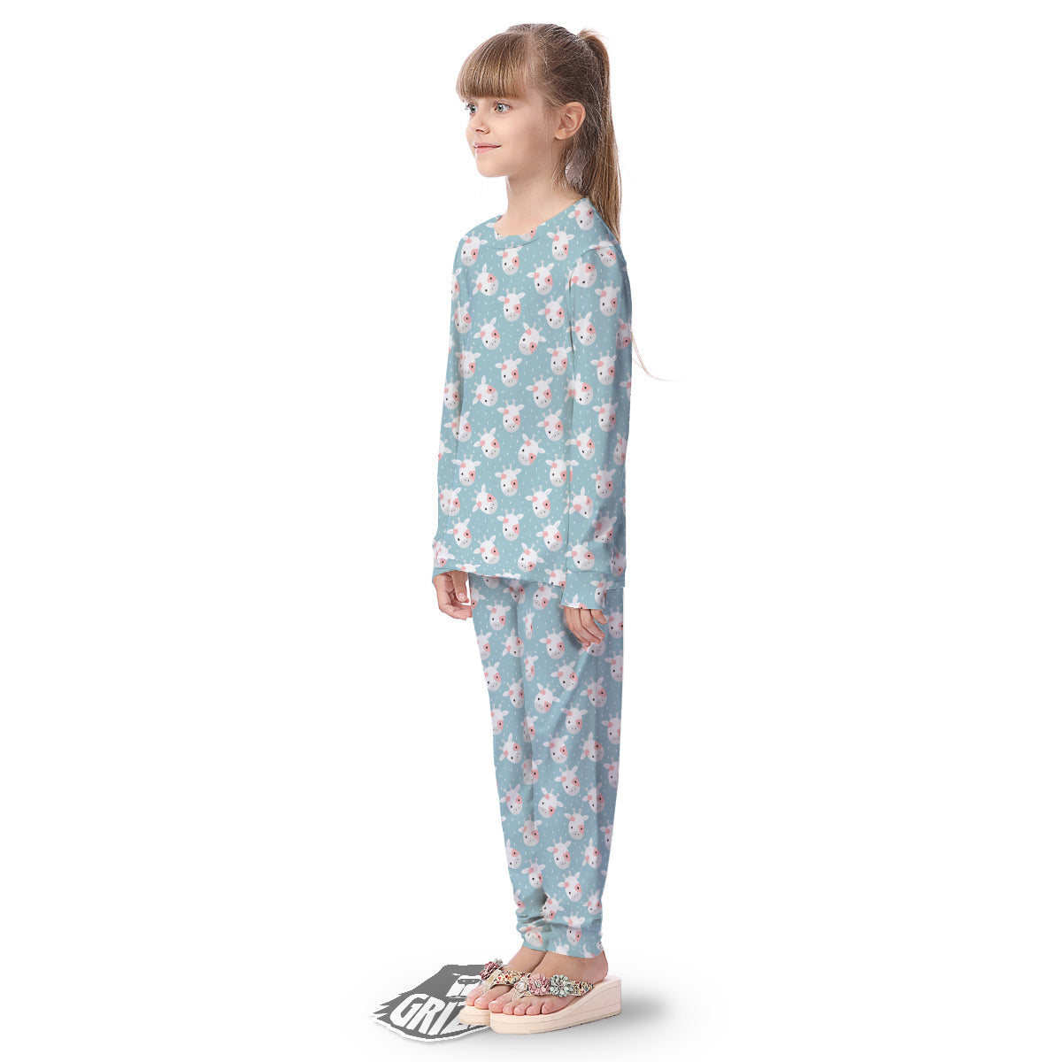 Baby Cow Cartoon Cute Print Pattern Kid's Pajamas-grizzshop