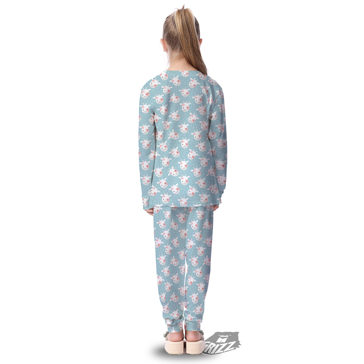 Baby Cow Cartoon Cute Print Pattern Kid's Pajamas-grizzshop