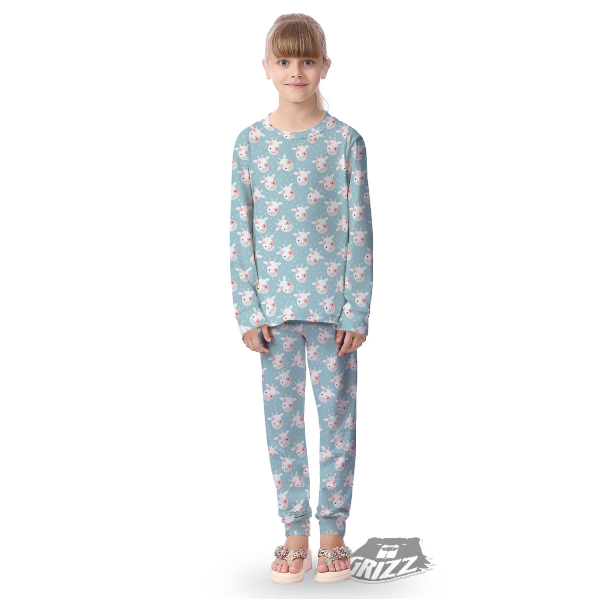 Baby Cow Cartoon Cute Print Pattern Kid's Pajamas-grizzshop