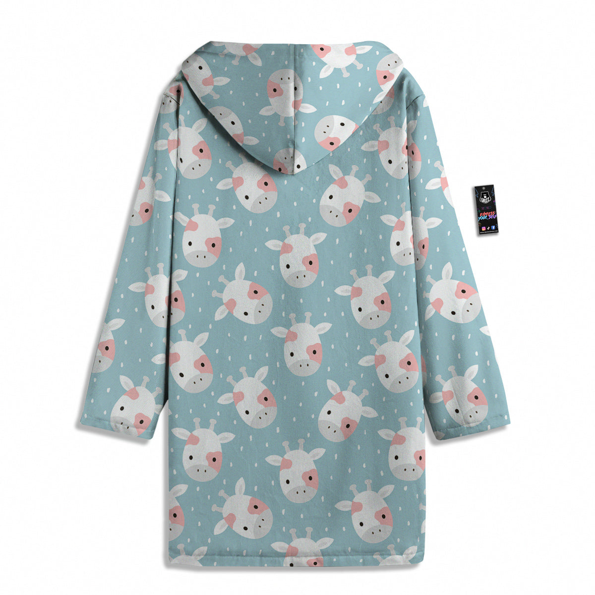 Baby Cow Cartoon Cute Print Pattern Men's Windbreaker Jacket-grizzshop