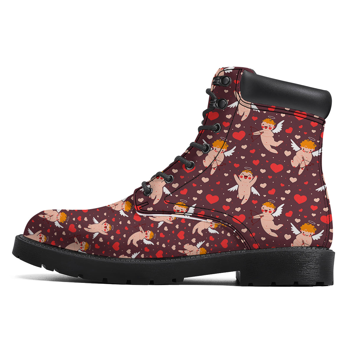 Baby Cupid Print Pattern Boots-grizzshop
