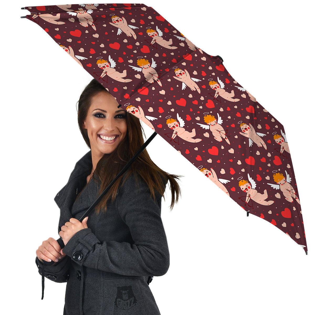 Baby Cupid Print Pattern Umbrella-grizzshop