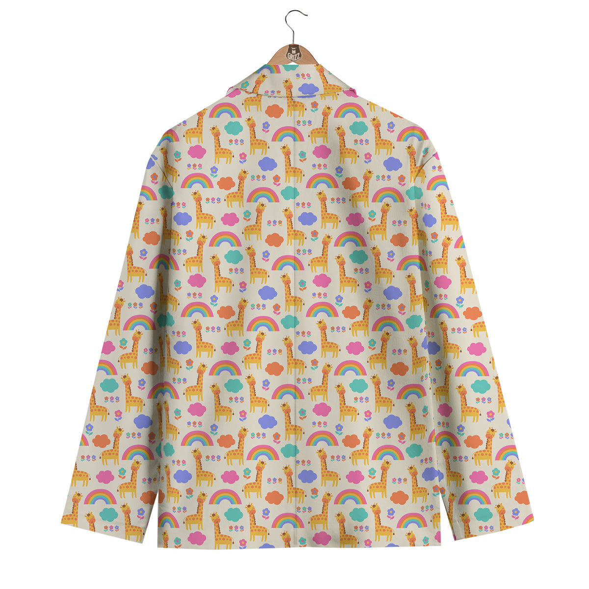 Baby Giraffe Cute Print Pattern Men's Blazer-grizzshop