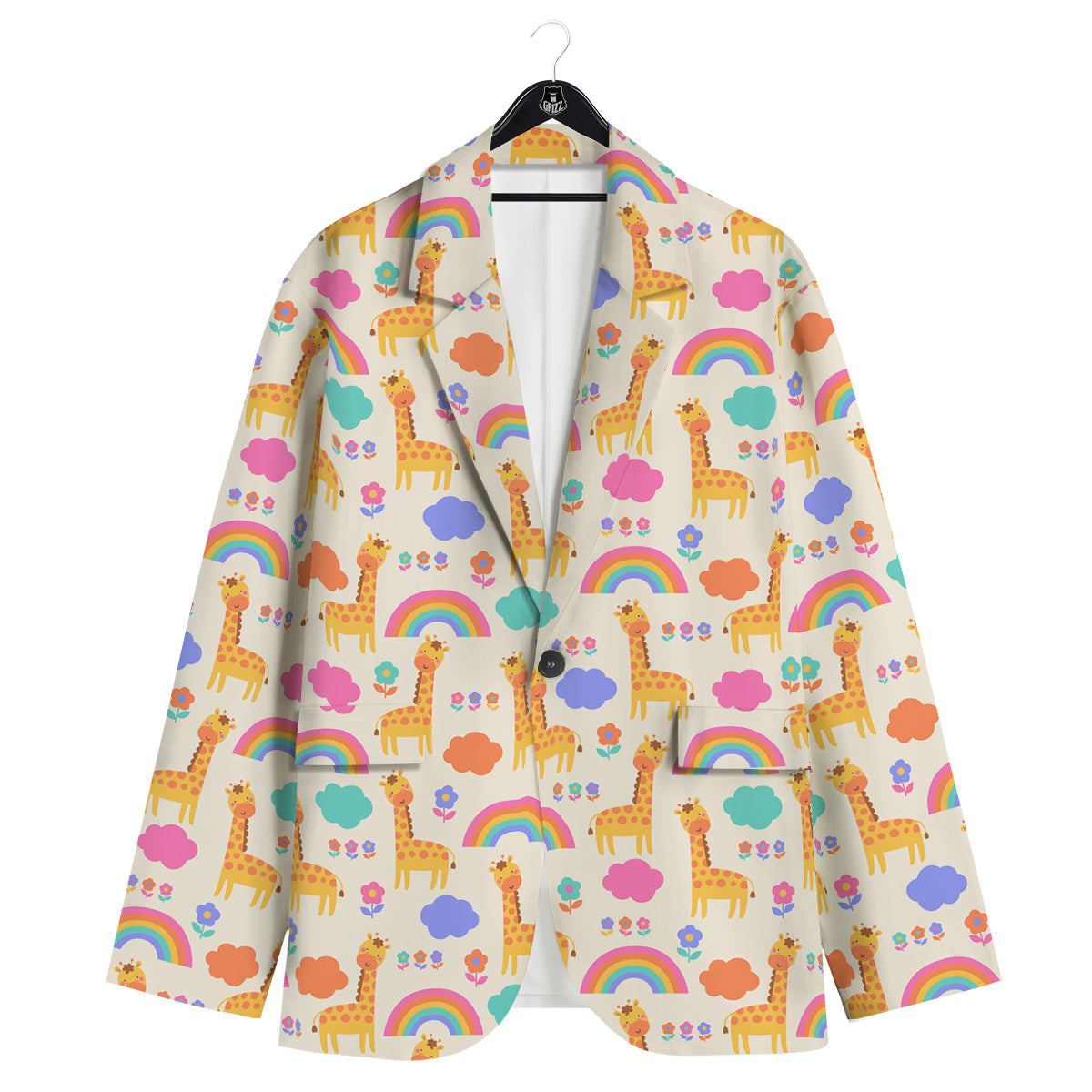 Baby Giraffe Cute Print Pattern Men's Sport Coat-grizzshop
