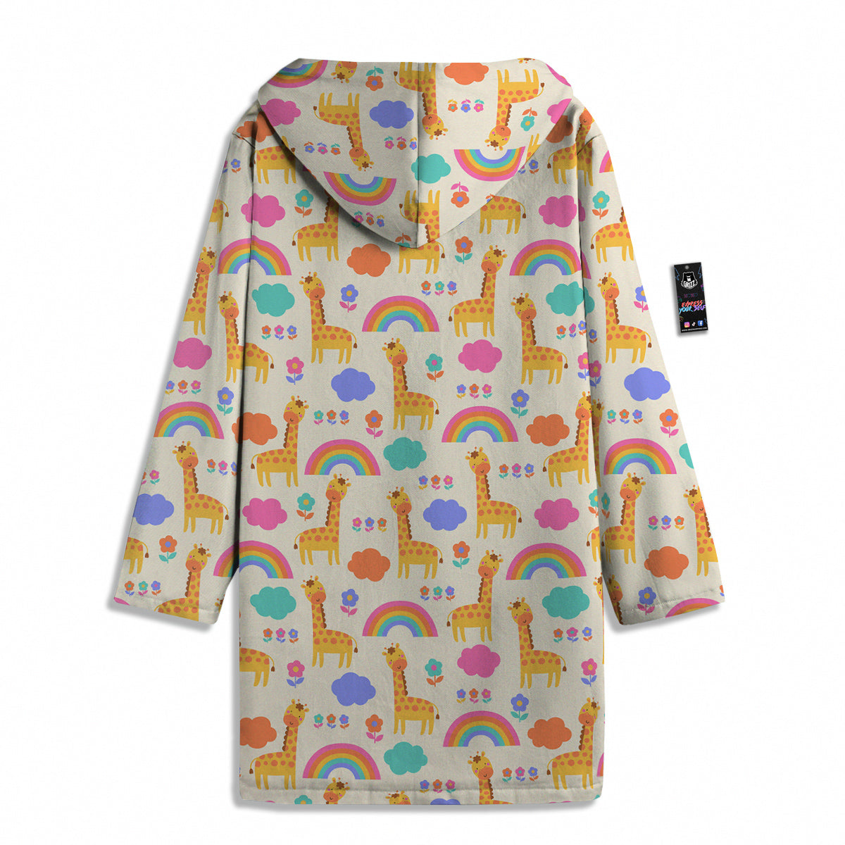 Baby Giraffe Cute Print Pattern Men's Windbreaker Jacket-grizzshop
