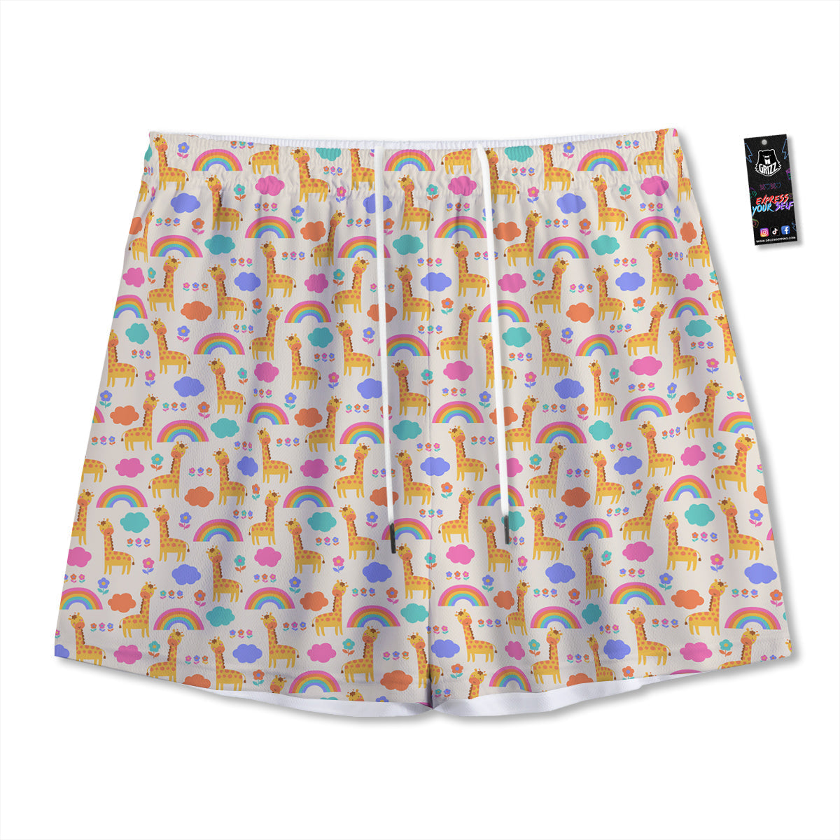 Baby Bear Cute Polka Dot Print Pattern Mesh Shorts