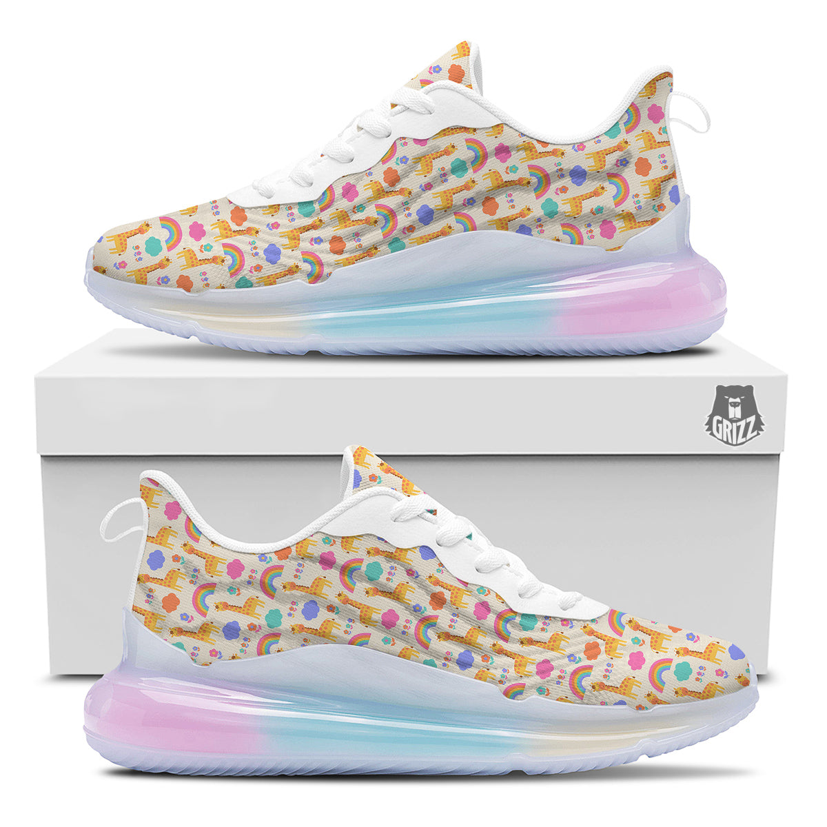 Baby Giraffe Cute Print Pattern Running Sneakers-grizzshop