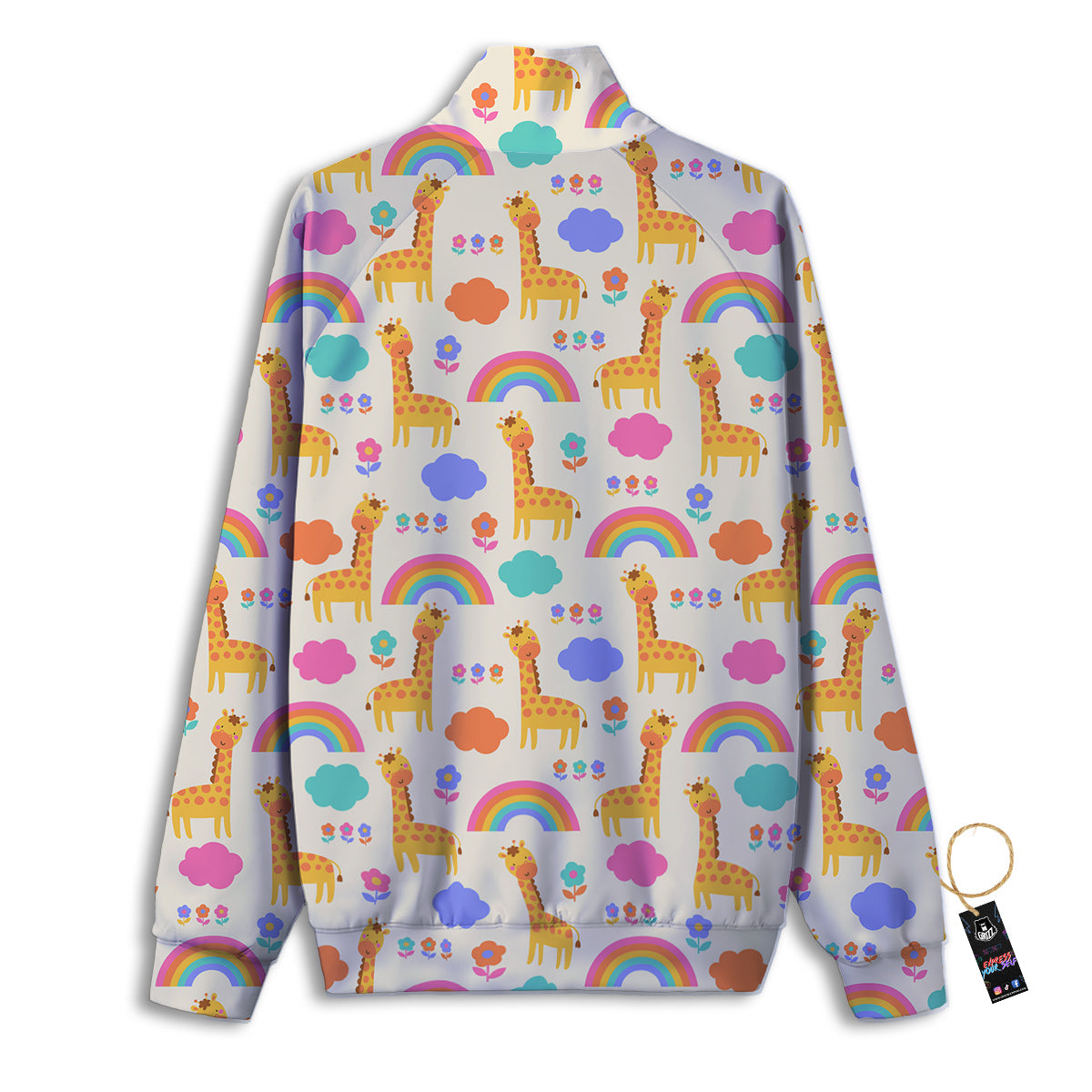 Baby Giraffe Cute Print Pattern Track Jacket-grizzshop