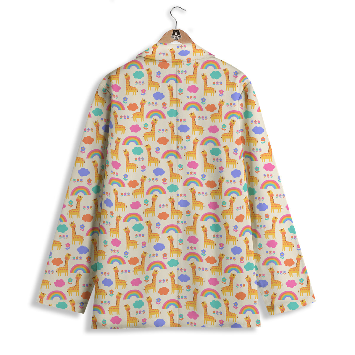 Baby Giraffe Cute Print Pattern Women's Blazer-grizzshop
