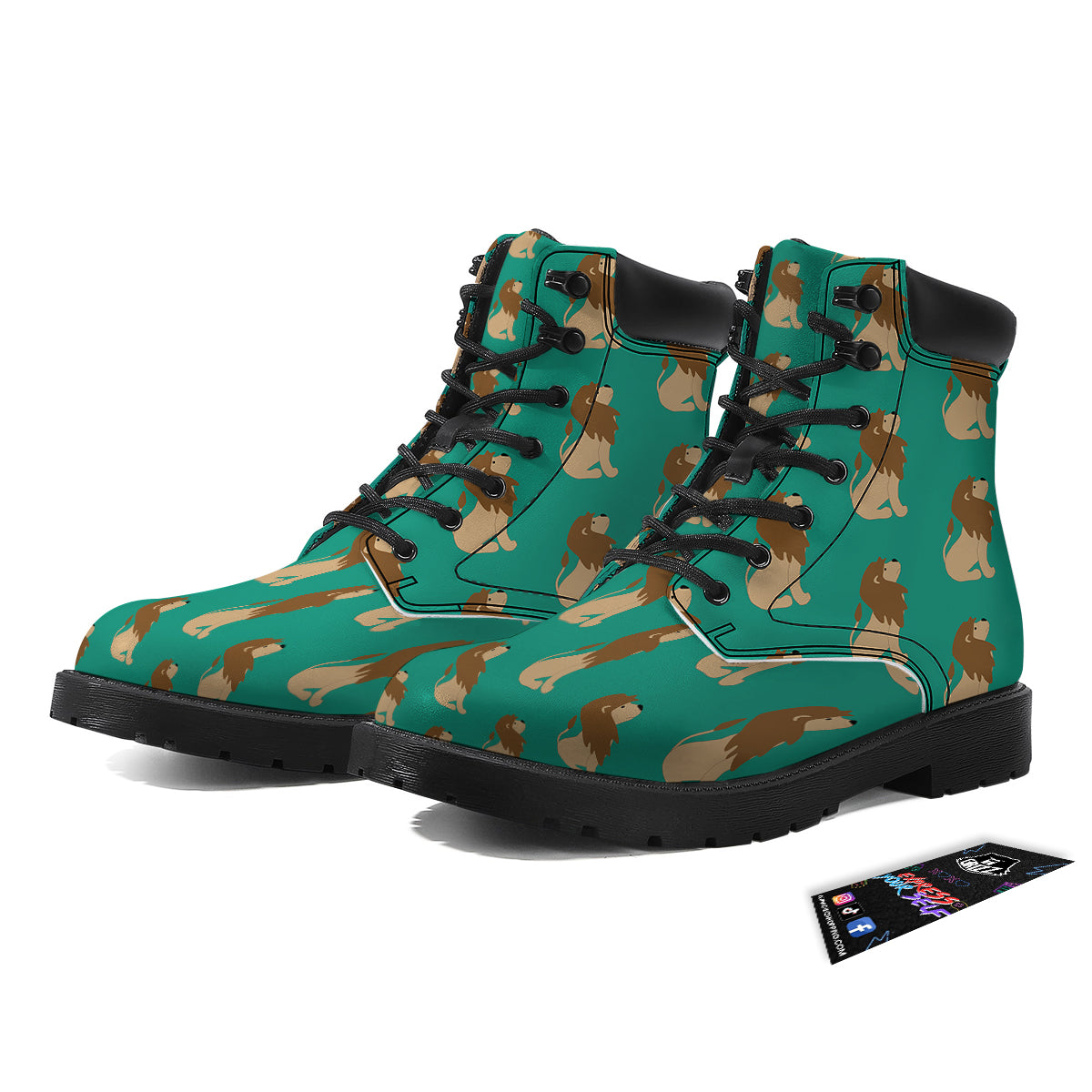 Baby Lion Print Pattern Boots-grizzshop