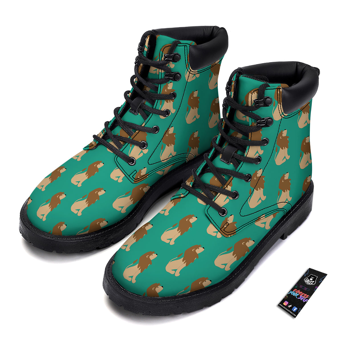 Baby Lion Print Pattern Boots-grizzshop