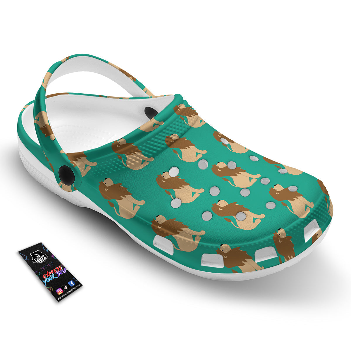 Baby Lion Print Pattern Clog-grizzshop