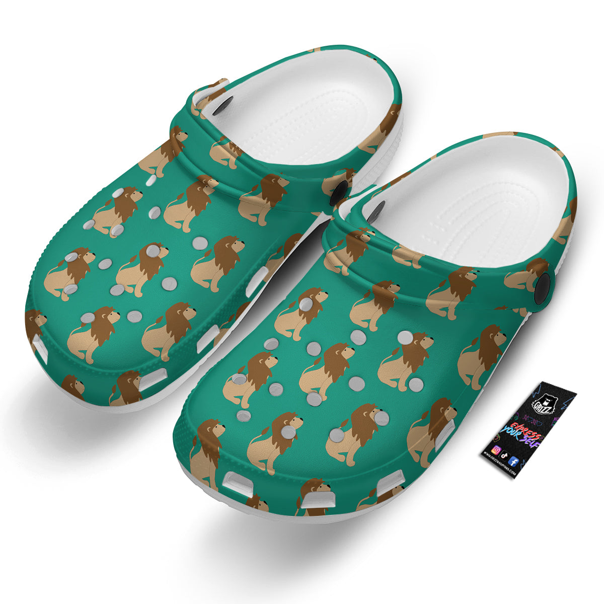 Baby Lion Print Pattern Clog-grizzshop
