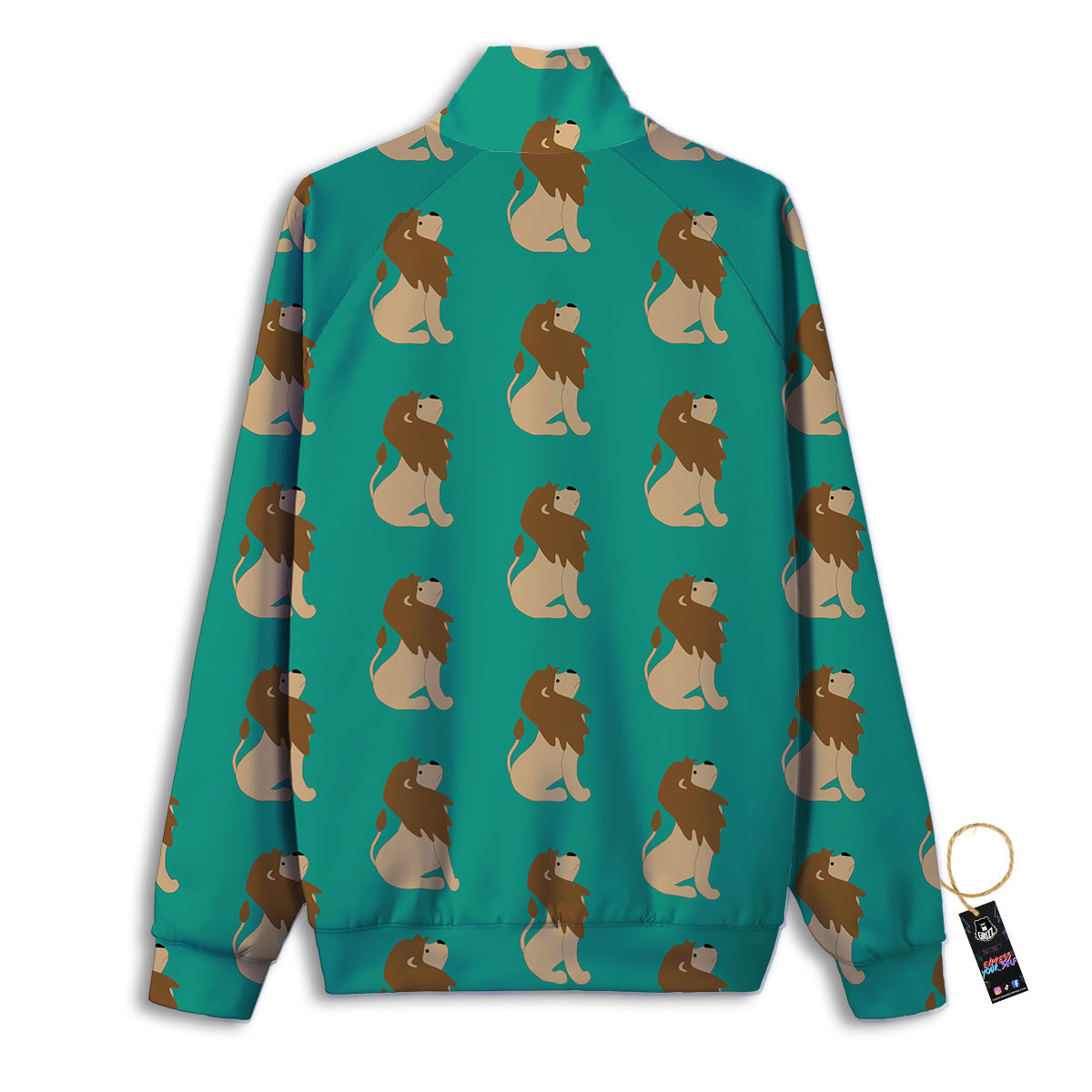 Baby Lion Print Pattern Track Jacket-grizzshop